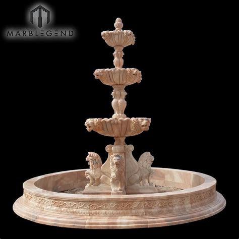 Pfm Natura Stone Marble Hand Carving Sculpture Water Fountain For