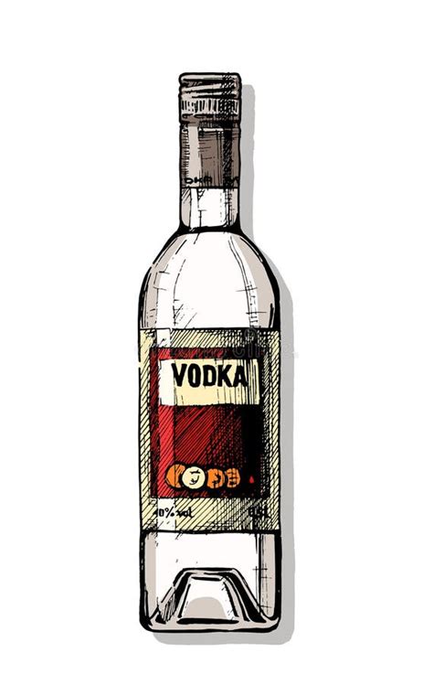 Bottle Of Vodka Stock Vector Illustration Of Distilled 100058583