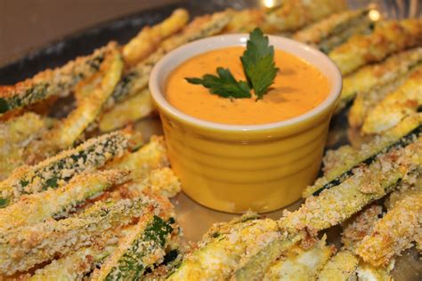 Crispy Zucchini Fries With Roasted Red Pepper Garlic Aioli Spices In My Dna