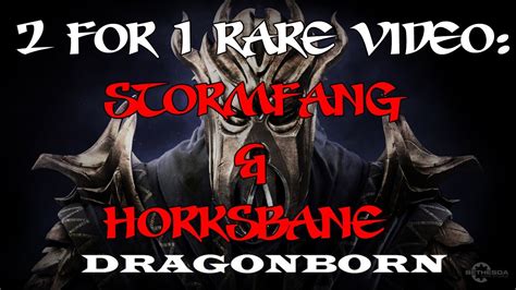 As with many of bethesda's huge adventures, skyrim was treated to a series of hefty expansions that introduced new questlines, weapons, factions, locations and even the ability to build your own house. Skyrim: Dragonborn DLC Rares: 2 FOR 1: Stormfang & Horksbane (Episode 32) - YouTube