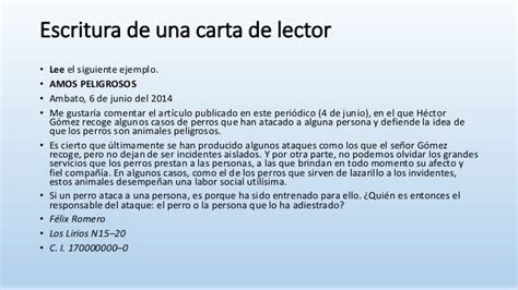Carta De Lectores Estructura Ejemplo Sample Site A
