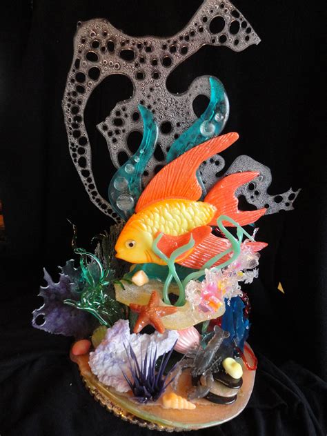 Sugar Showpiece Blown Sugar Art Under The Sea 3d Pulled Sugar Art