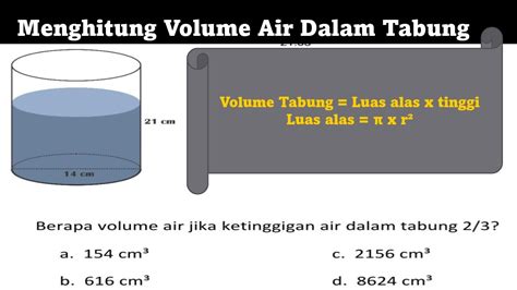 Menghitung Volume Air Dalam Tabung Youtube