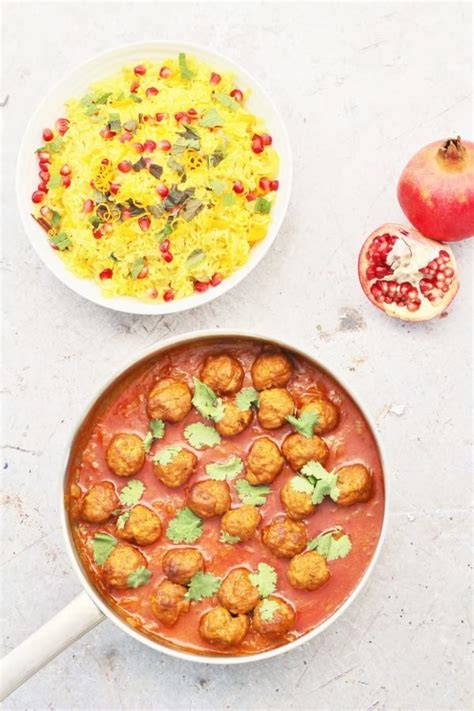 Persian Jewelled Rice And Spicy Lamb Meatballs Recipe In 2020 With