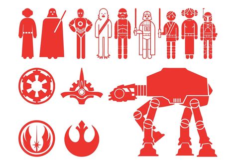 Star Wars Characters Silhouettes 76628 Vector Art At Vecteezy