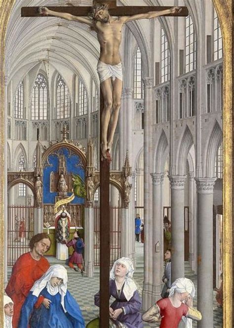 Seven Sacraments Altarpiece Greeting Card By Rogier Van Der Weyden