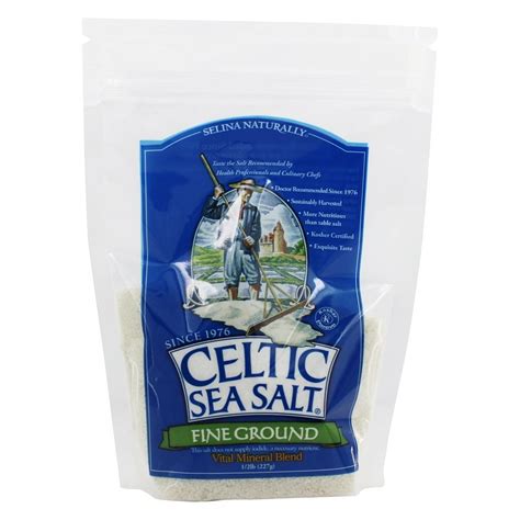 Celtic Sea Salt Vital Mineral Blend Resealable Bag Fine Ground 8