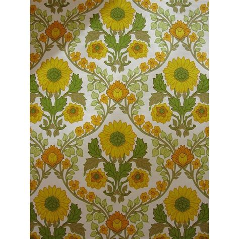 Vintage Wallpaper By The Metre 70s Wallpaper Floral Etsy