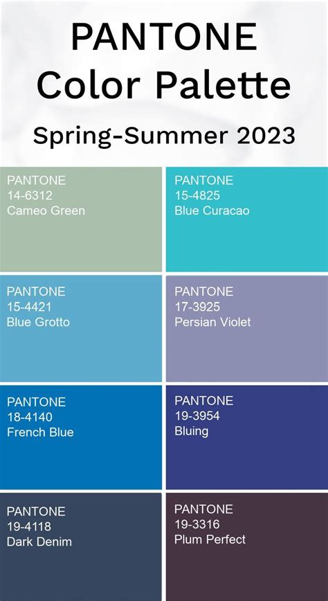 Pantone Color Trend Spring Summer Cool Summer Palette Pantone