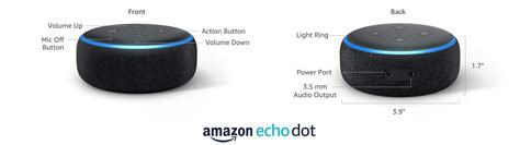Certified Refurbished Echo Dot 3rd Gen Black Smart Speaker With