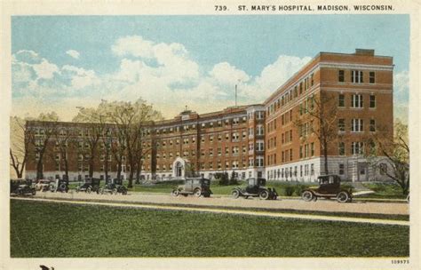 St Marys Hospital Postcard Wisconsin Historical Society