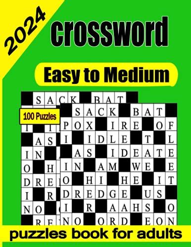 2024 Easy To Medium Crossword Puzzles Book For Adults Large Print New