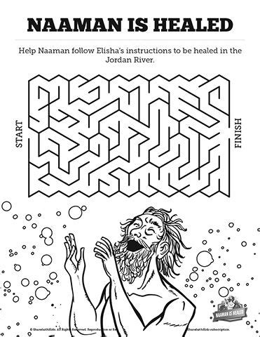 English español try it free login. Naaman The Leper 2 Kings 5 Bible Mazes: Can your kids lead ...