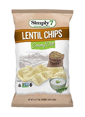 Simply7 Gluten Free Lentil Chips Creamy Dill 4 Ounce Pack Of 12