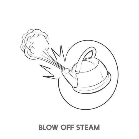 Blow Off Steam Idiom Vector Premium Vector Rawpixel