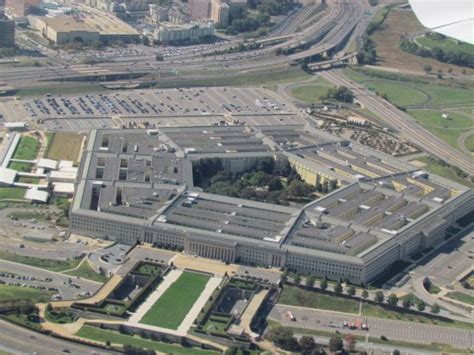 Pentagon Washington Dc Address 5k Stock Footage Aerial Video Orbiting