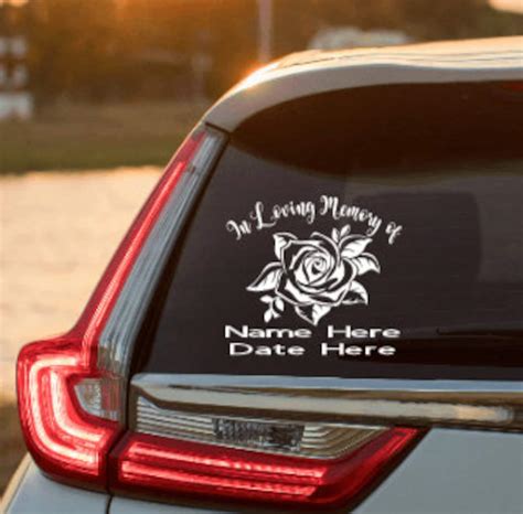 In Loving Memory Vinyl Car Decalpersonalized Etsy