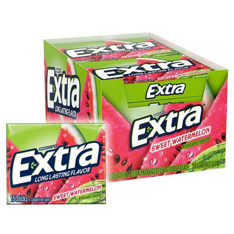 Buy Extra Gum Sweet Watermelon Sugarfree Chewing Gum 15 Pieces Pack