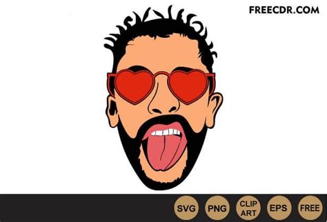 Bad Bunny Svg, PNG & Clipart Free Download : freecricutdesigns