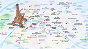 Mapa turístico de París en 2020 | Mapa turístico, Mapa paris y Paris viaje