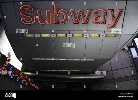 Subway Sign In New York City Manhattan New York Usa Stock Photo Alamy