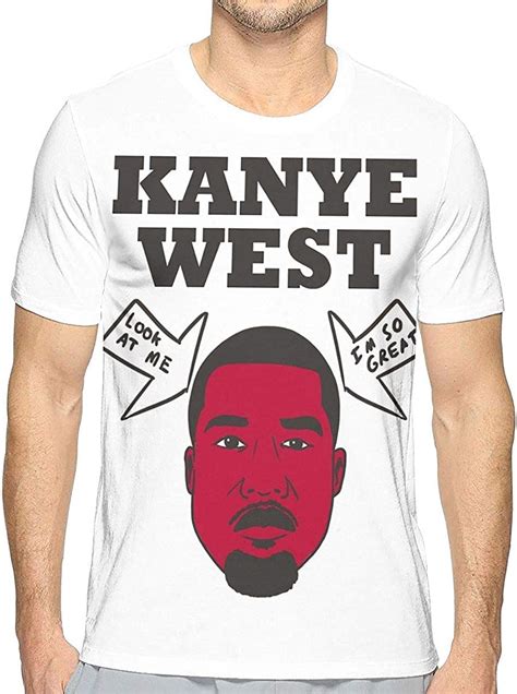 Kanye West Logo Mens T Shirt Personality 3d Printed Round Neck Short
