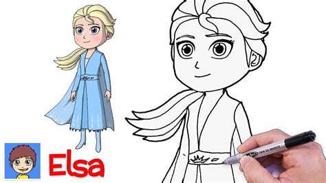 Vous pourrez ensuite faire du coloriage comme bon vous semble ! How to Draw Elsa from Frozen 2 Step by Step - Easy Drawing ...