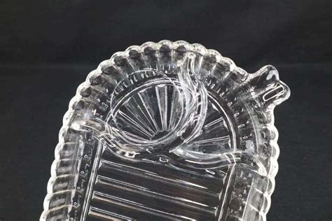 Vintage Anchor Hocking Clear Glass Snack Sip And Smoke Trays Set Of