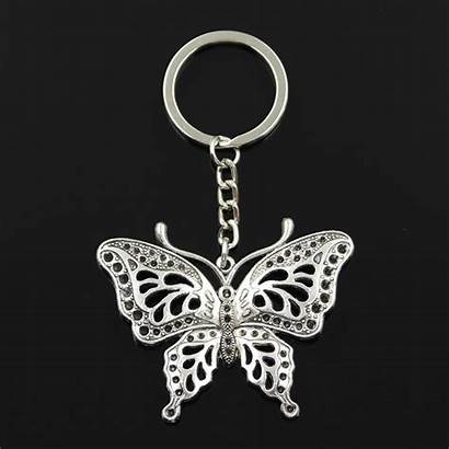Key Chain Butterfly Keychain Ring Jewelry Metal