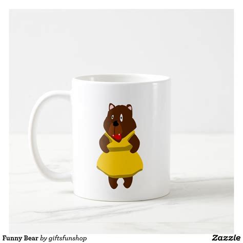 Funny Bear Coffee Mug Mugs Animal Mugs Custom Mugs