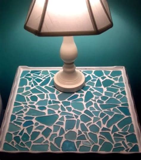 How To Make A Sea Glass Mosaic Table Craft Projects For Every Fan