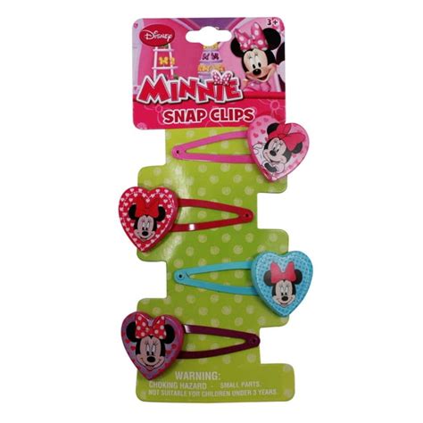 Disney Disney Minnie Mouse Heart Shaped Girls Hair Clips