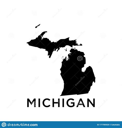 Michigan Map Icon Vector Trendy Stock Vector Illustration Of Country