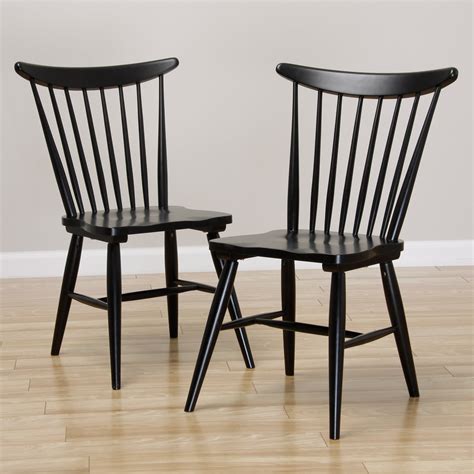 Shop Sterling Windsor Soft Black Dining Chair Set Of 2 Free