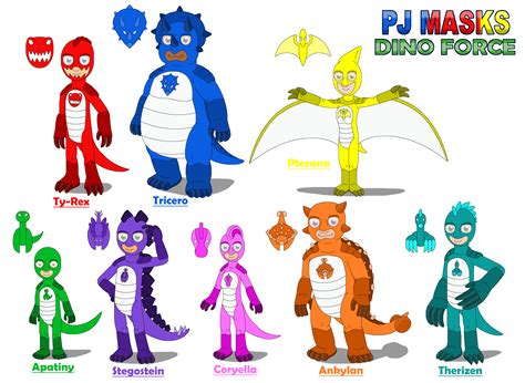 Eight Pj Masks Dino Force By Mcsaurus On Deviantart