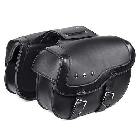 Motorcycle Pu Leather Luggage Saddlebags Black For Harley Sportster
