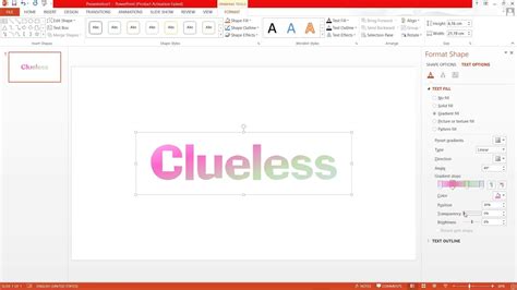 Create Gradient Text Effect In Microsoft Powerpoint Youtube