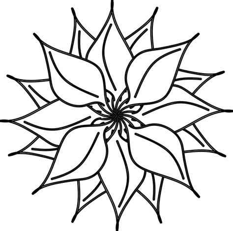 Flower Line Clipart Free Download On Clipartmag