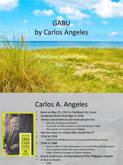 Gabu' is a poem by writer carlos angeles. Gabu | Poetry | Fiction & Literature