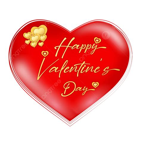 Red Heart 3d Vector Art Png 3d Red Heart Valentines Day Heart Gold