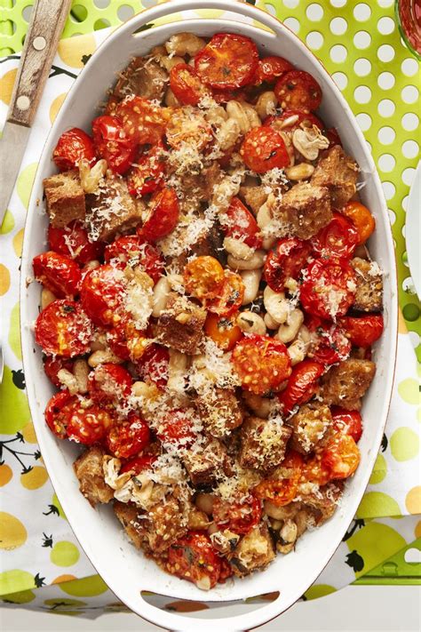 Best Cherry Tomato Casserole With White Beans And Basil Recipe How To