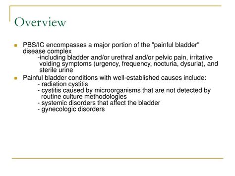 Ppt Painful Bladder Syndrome Interstitial Cystitis And Related Disorders Powerpoint