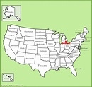 Detroit location on the U.S. Map