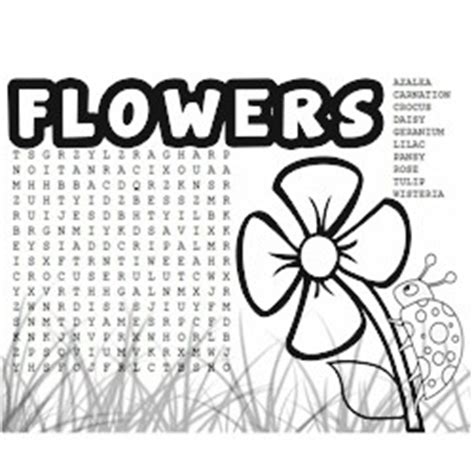 Free printable summer word search puzzle in pdf format. Flower Word Search and Coloring Page