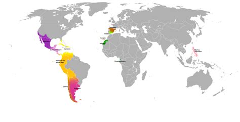 Spanish Dialects Across The World There Are Maps On The Web
