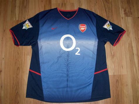 Arsenal Visitante Camiseta De Fútbol 2002 2003 Sponsored By O2