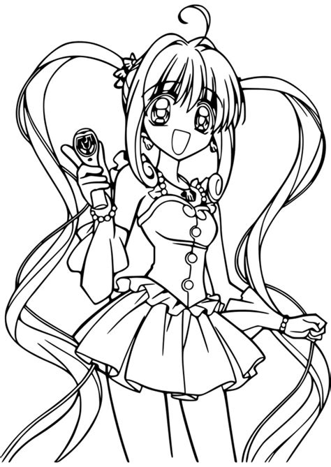 Coloriage204 coloriage de fille manga