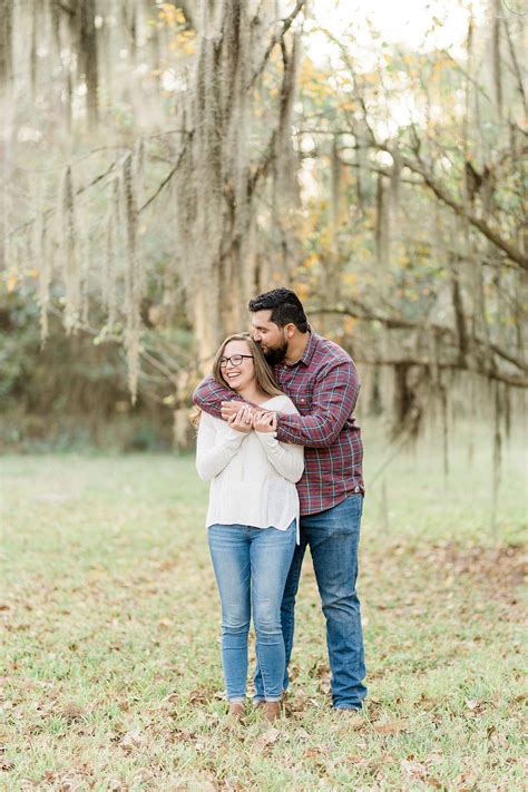 Fall Engagement Session With Mossy Trees