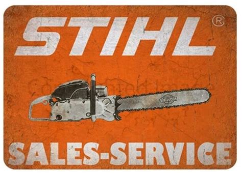 Stihl Chainsaws Tin Metal Poster Sign Vintage Style Ad Power Etsy