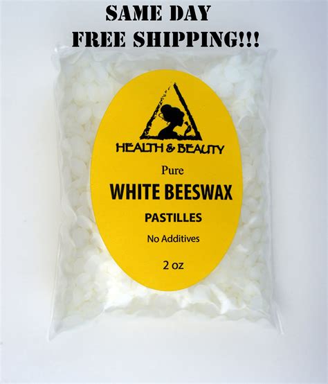 White Beeswax Bees Wax Organic Pastilles Beards Premium 100 Pure 2 Oz